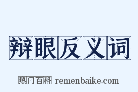 辩眼反义词是什么意思的图片